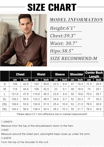 Detalle de COOFANDY Camisa Hombre Manga Corta Verano 100% Algodón – Negro, Regular Fit, Talla M
