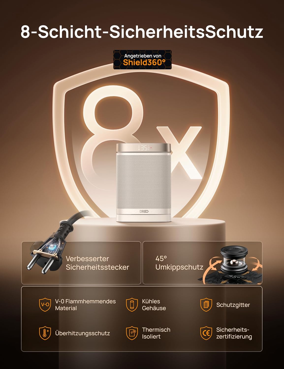 Detalle de Dreo Heizlüfter 1500 W