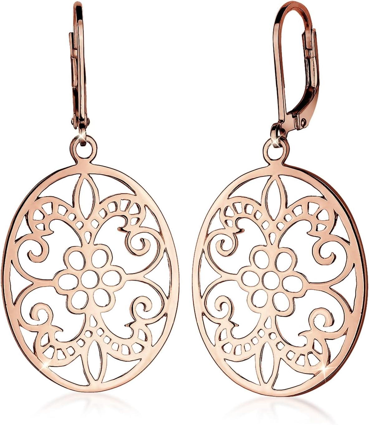 Detalle de Elli Boucles d’oreilles floral argent 925
