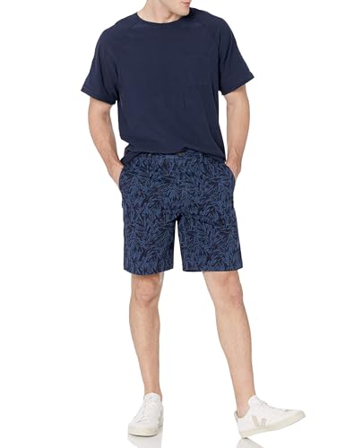 Detalle de Amazon Essentials Men's Classic Fit 9" Chino Shorts with Pockets in Indigo Palm Leaf Print (31W)