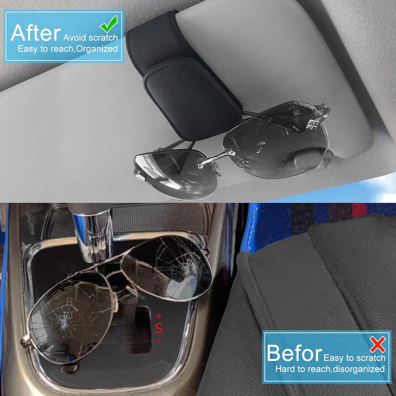 Thumbnail 3 de Car visor sunglasses holder 2
