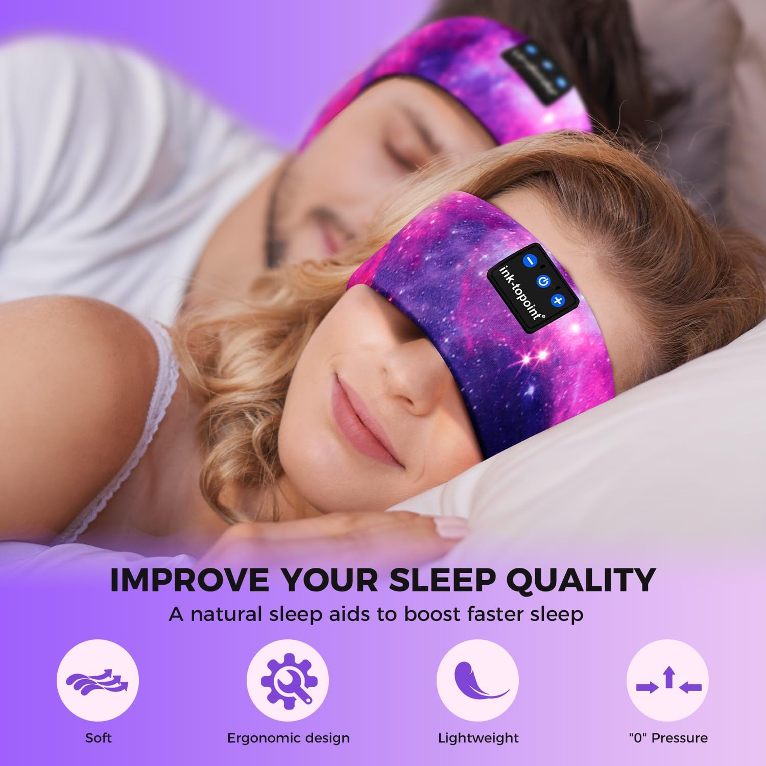 Thumbnail 2 de Ink-Topoint Sleep Headphones Headband for Sleeping & Sport