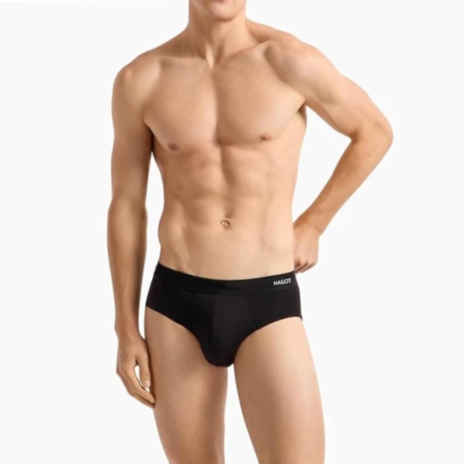 Thumbnail 1 de HAGOT 6 paia slip da uomo in modal (elasticizzati) nero