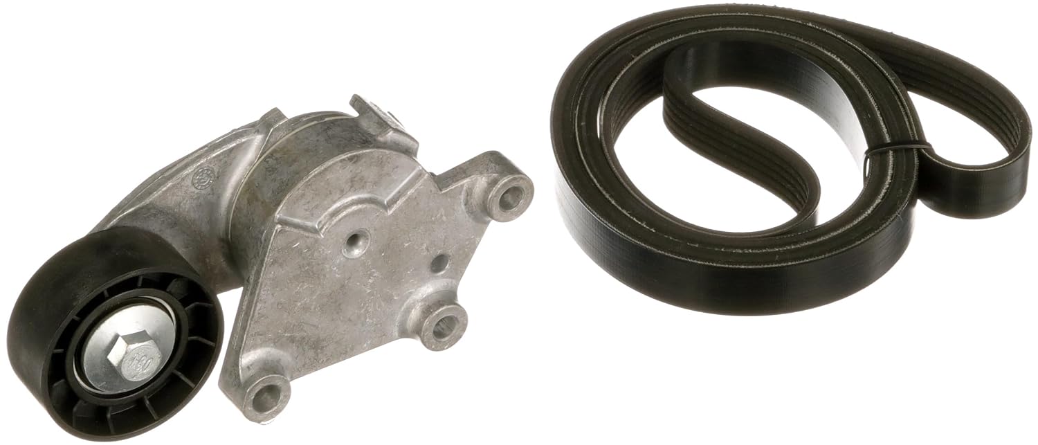 Detalle de Gates K026PK965 distributieriemset voor auto's, met trapeziumvormige riem