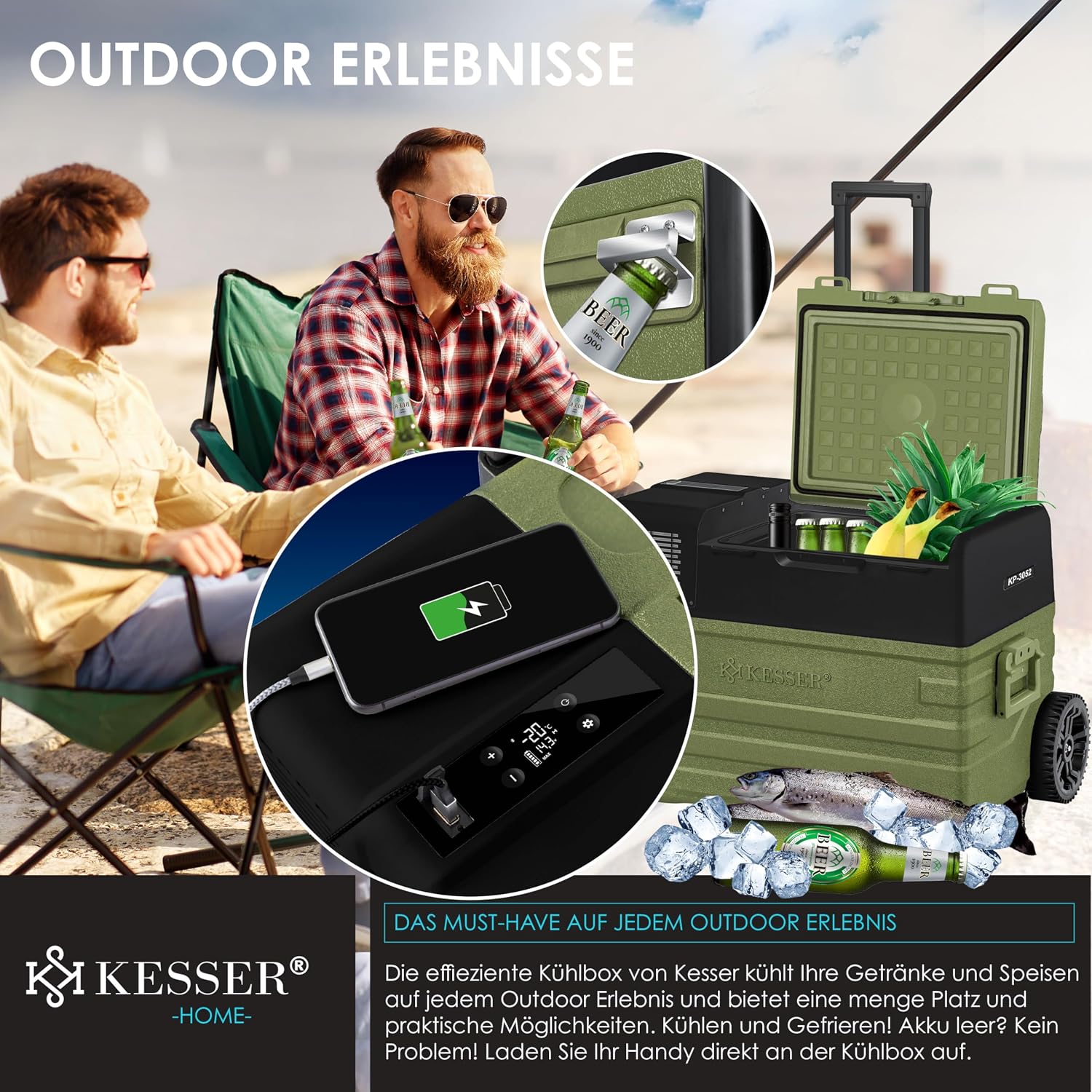 Detalle de KESSER Kompressor Kühlbox 52L