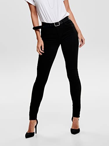 Detalle de ONLY Onlrain Reg Skinny Cry6060 Noos Jeans – Schwarz Denim, Größe L EU