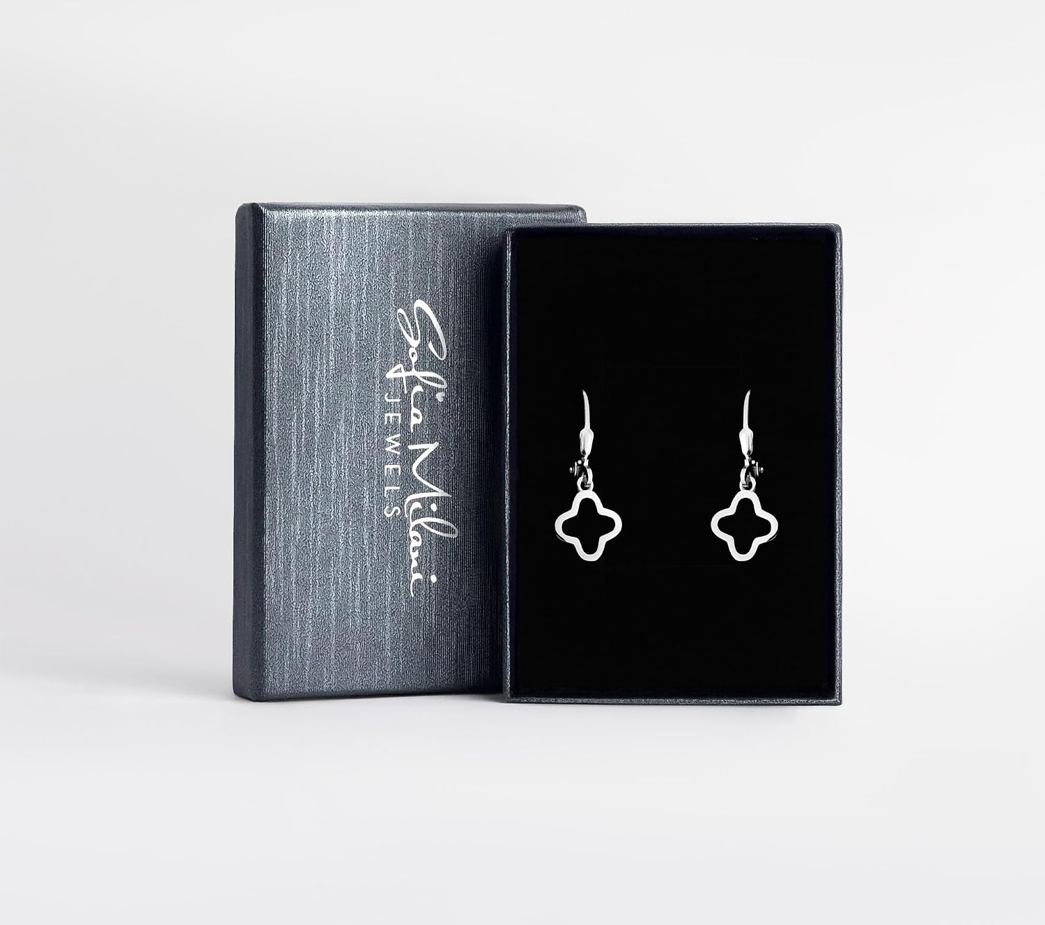 Detalle de 925 Silber Ohrringe mit Blumen