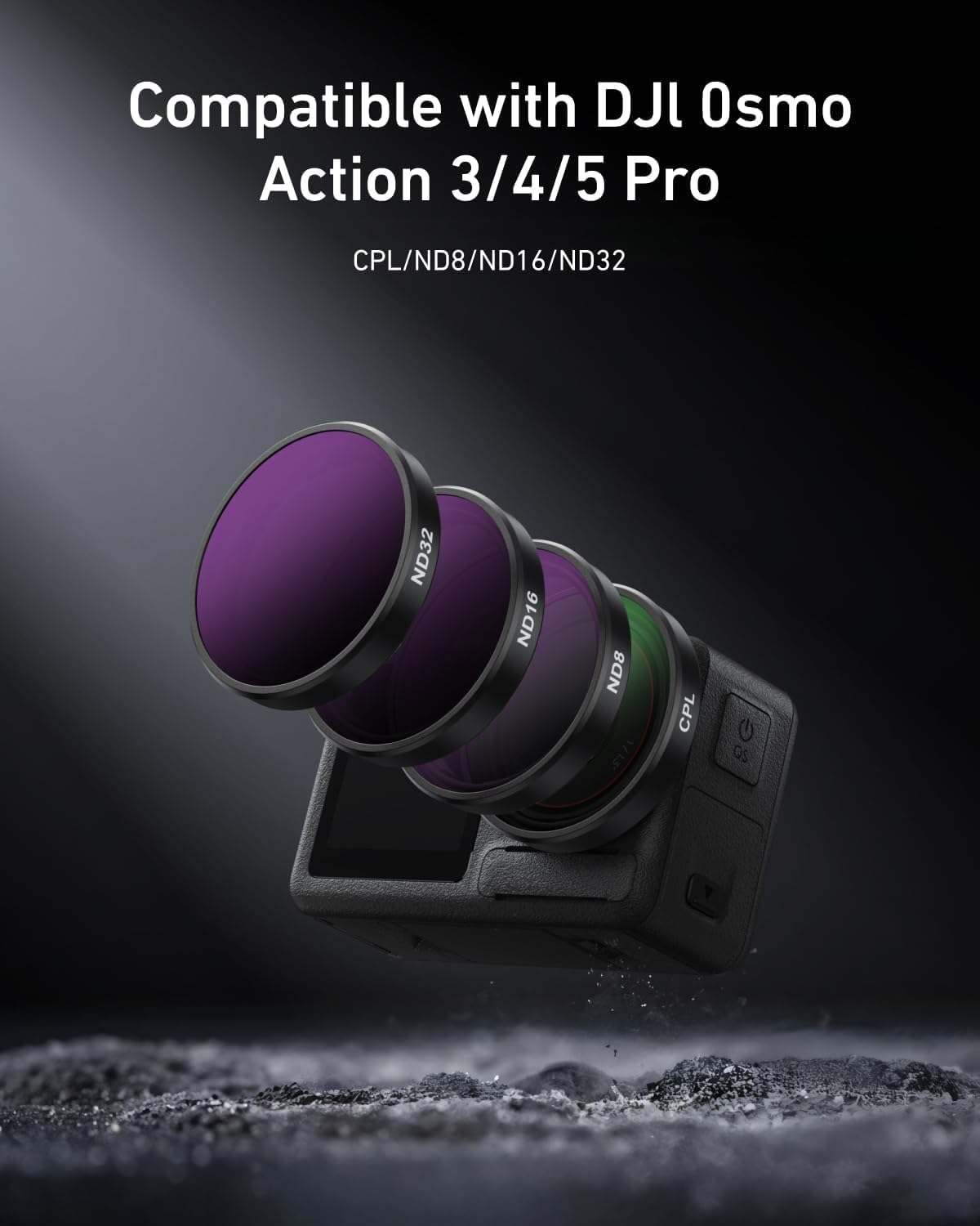 Detalle 2 de TELESIN Kamera Lens Filter Set für DJI Osmo Action 5 Pro 4er-Pack