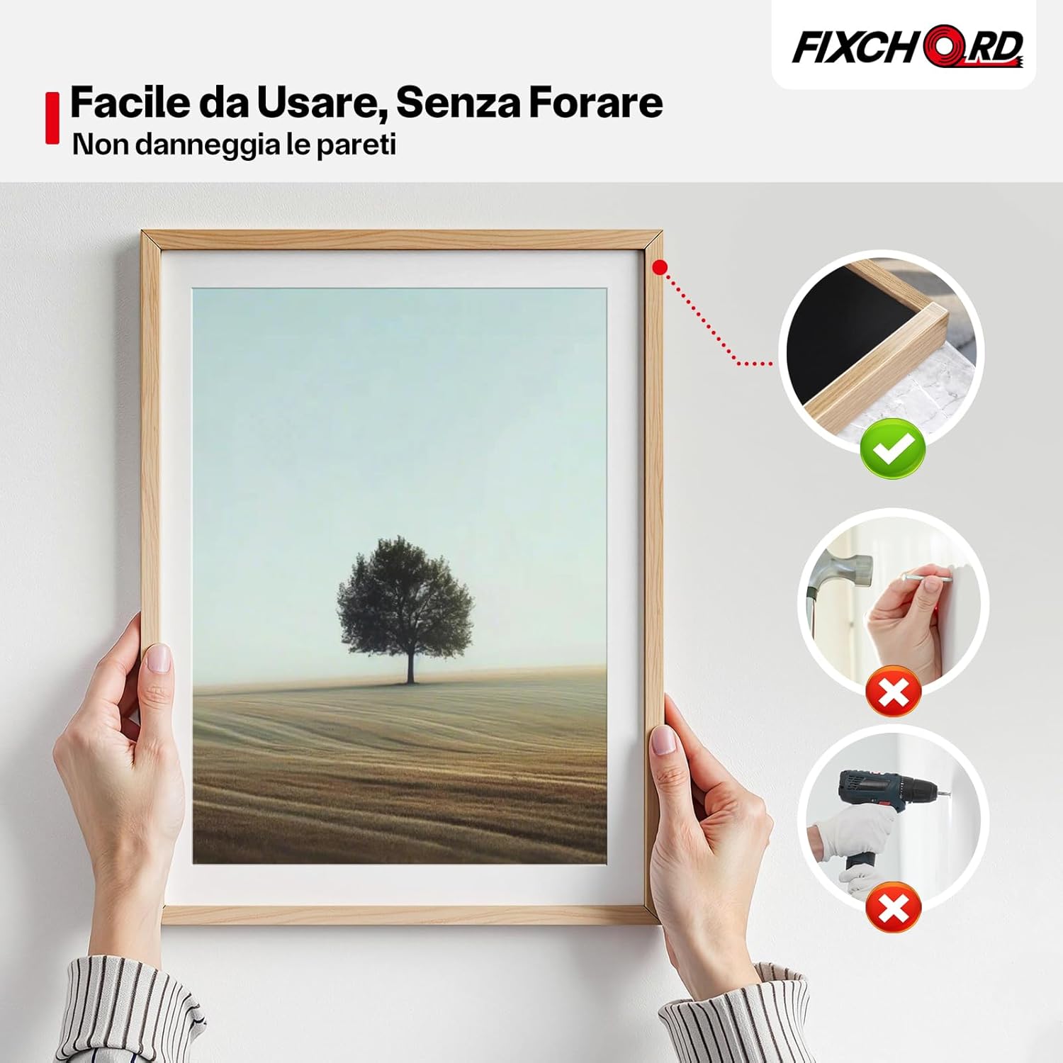 Thumbnail 6 de FIXCHORD Nastro biadesivo extra forte trasparente removibile (3 m x 1 cm x 1 mm)