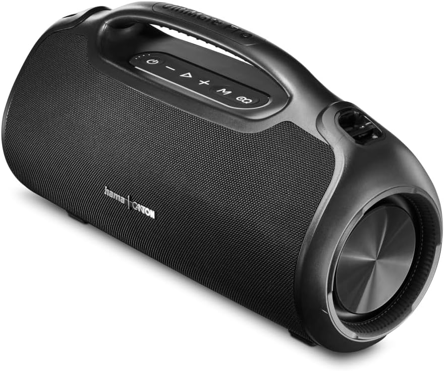 Detalle de Hama Bluetooth Lautsprecher Outdoor 120W (IPX6, App, 24h Akku, TWS, USB-C/3,5 mm/6,3 mm) schwarz
