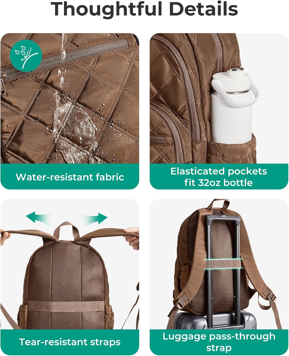 Thumbnail 6 de BAGSMART Laptop Backpack with 15.6-Inch Laptop Sleeve