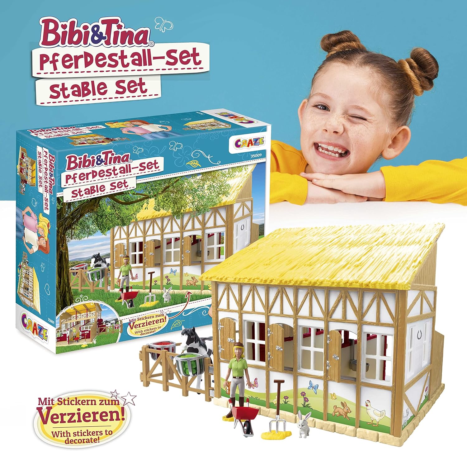Thumbnail 5 de CRAZE Bibi und Tina Pferdestall-Set Martinshof (Spielset mit Pferden & Zubehör) ab 3 Jahren 35009