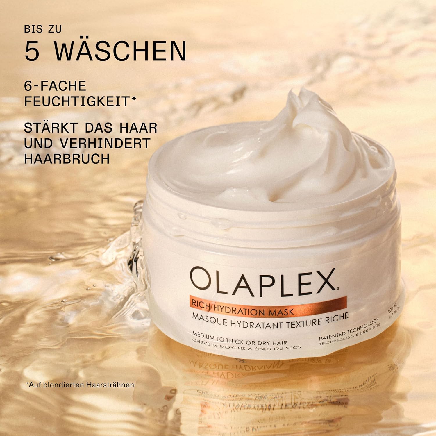 Detalle de Olaplex Rich Hydration Mask: Kutikula-Versiegelnde Maske – 200 ml