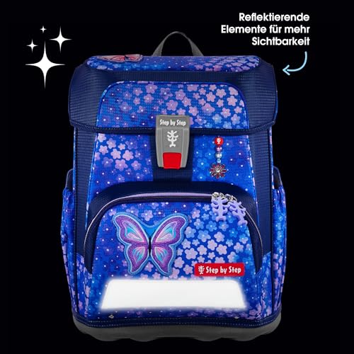 Thumbnail 7 de Step by Step Cloud Schulranzen-Set Butterfly Maja – 19 L, 5-teilig, ergonomischer Tornister, höhenverstellbar mit Hüftgurt