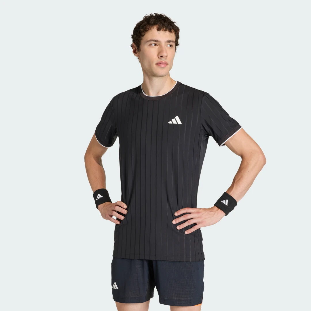 Detalle de Camiseta de tenis Climacool Freelift Pro (Negro) – Adidas