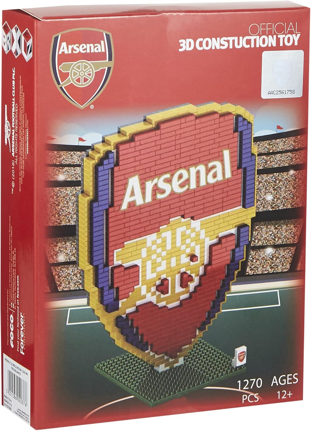 Detalle de FOCO Football Arsenal FC Premier League One BRXLZ – zestaw do budowy herbu 3D