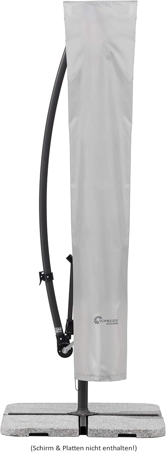 Detalle de Schneider Schutzhülle für Ampelschirme bis 400 cm Ø – 240 x 57 cm, silbergrau, 0,4 kg (813-40)