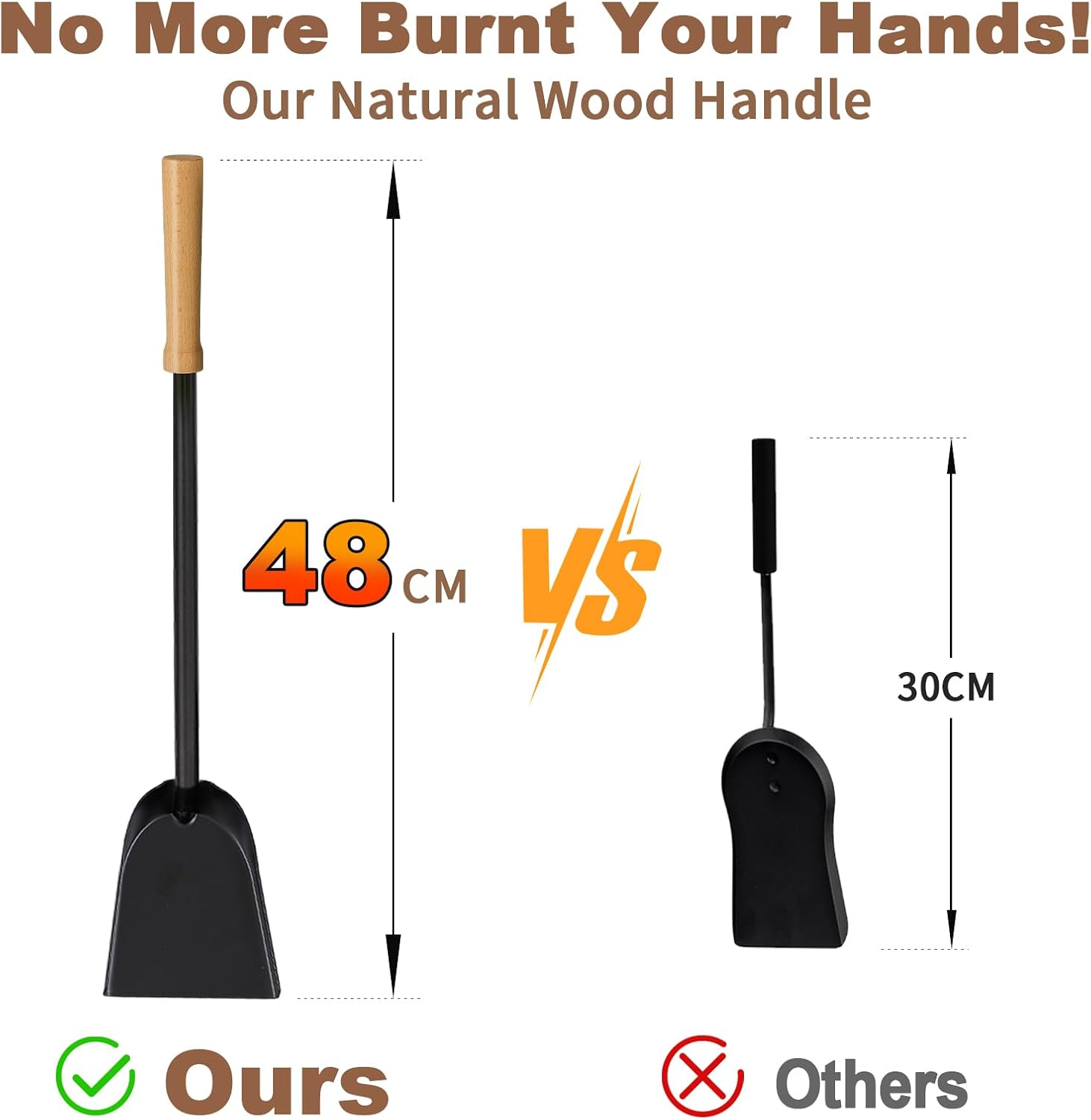 Thumbnail 2 de Amagabeli Garden Home 5 Pieces Fireside Companion Set in Black Wrought Iron
