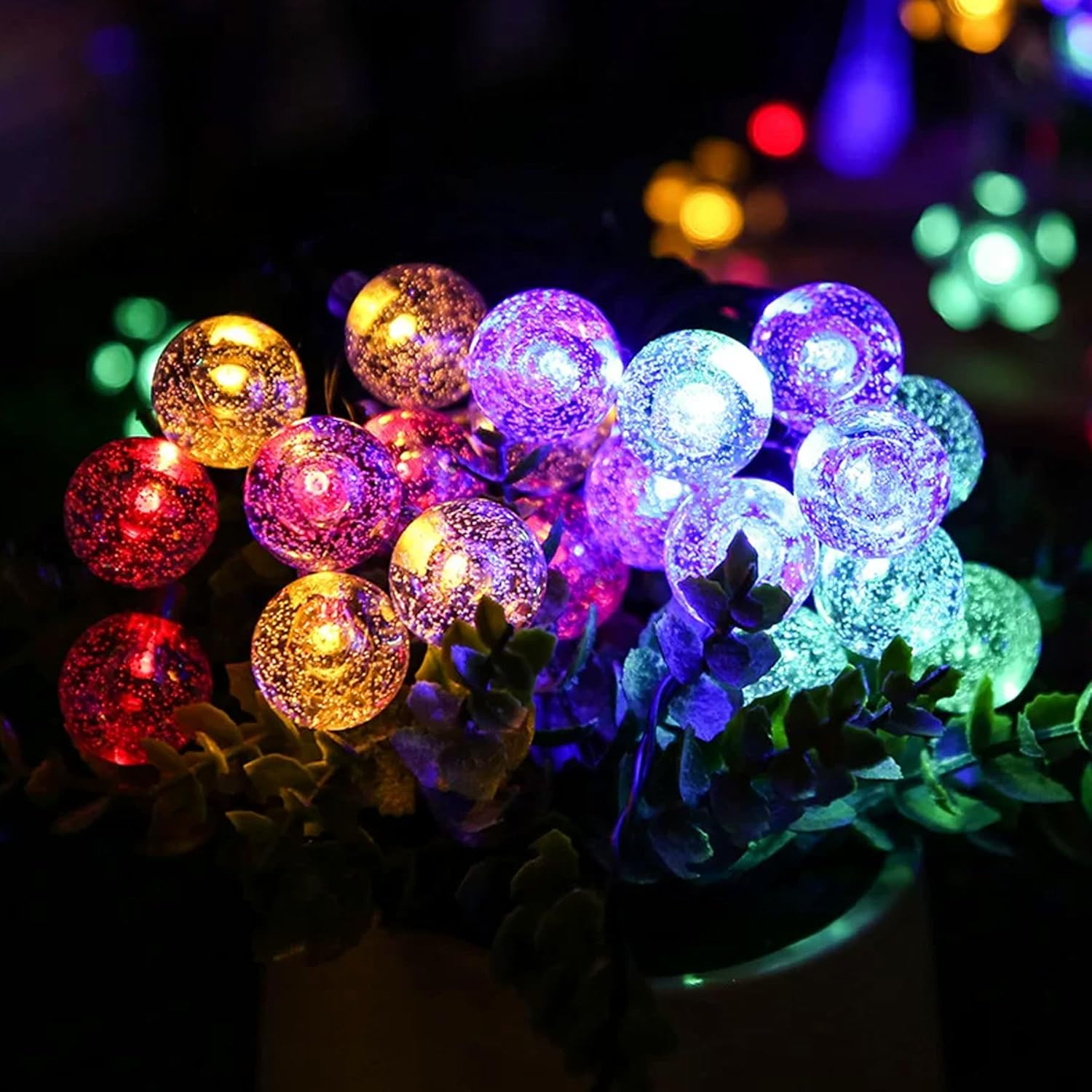 Detalle 2 de Knayis 50LED Solar Fairy Lights (7m/23ft) – Outdoor Waterproof String with 8 Lighting Modes