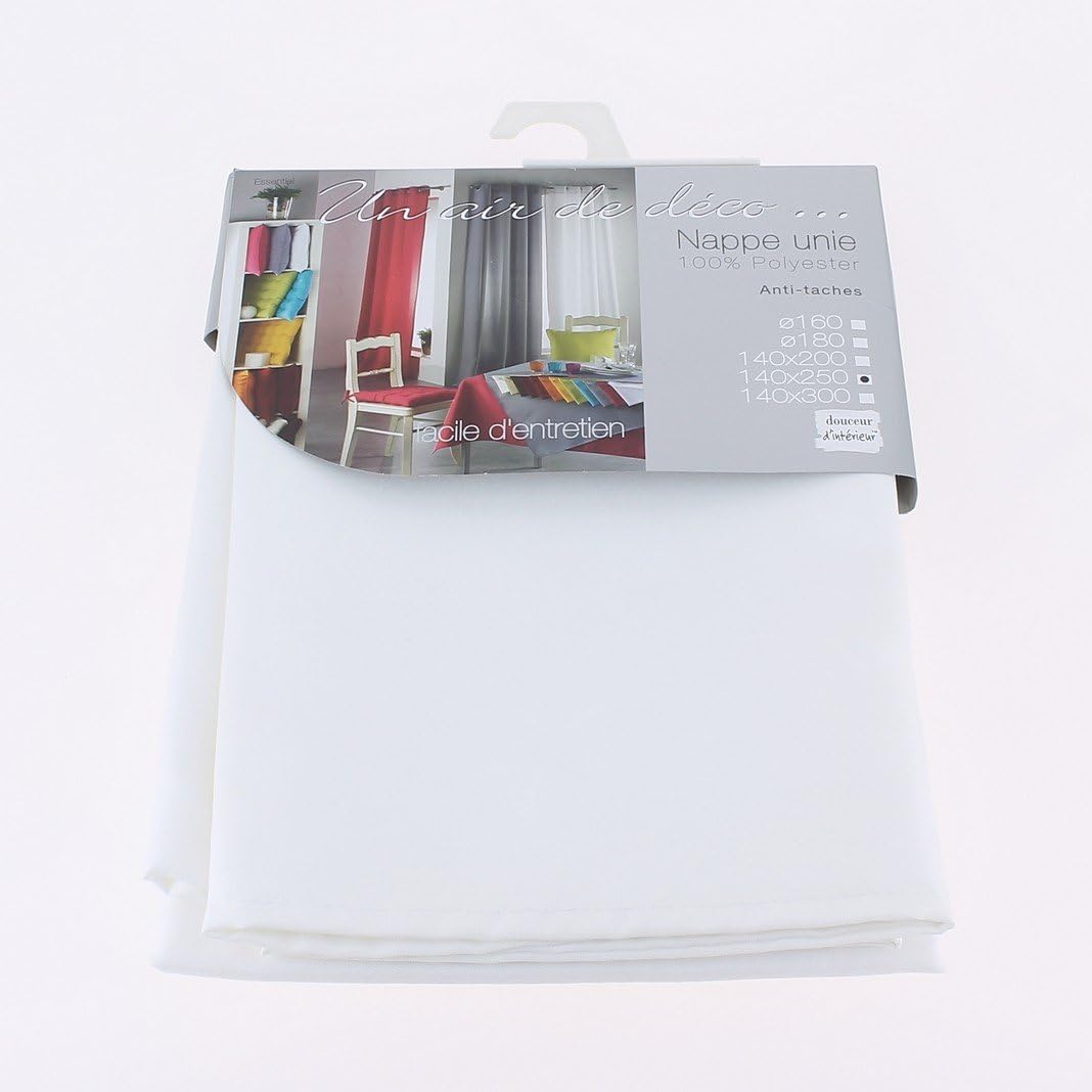 Thumbnail 5 de NAPPE RECTANGLE 140 x 250 cm Polyester Uni Essentiel Blanc