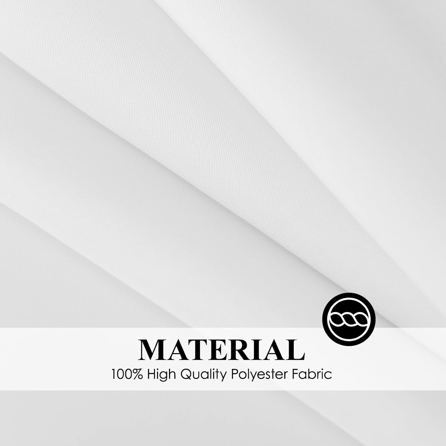 Detalle de Aocoz 90x132 Inch Rectangular Tablecloth – 2 Pack, White, Polyester, Stain-Resistant & Washable