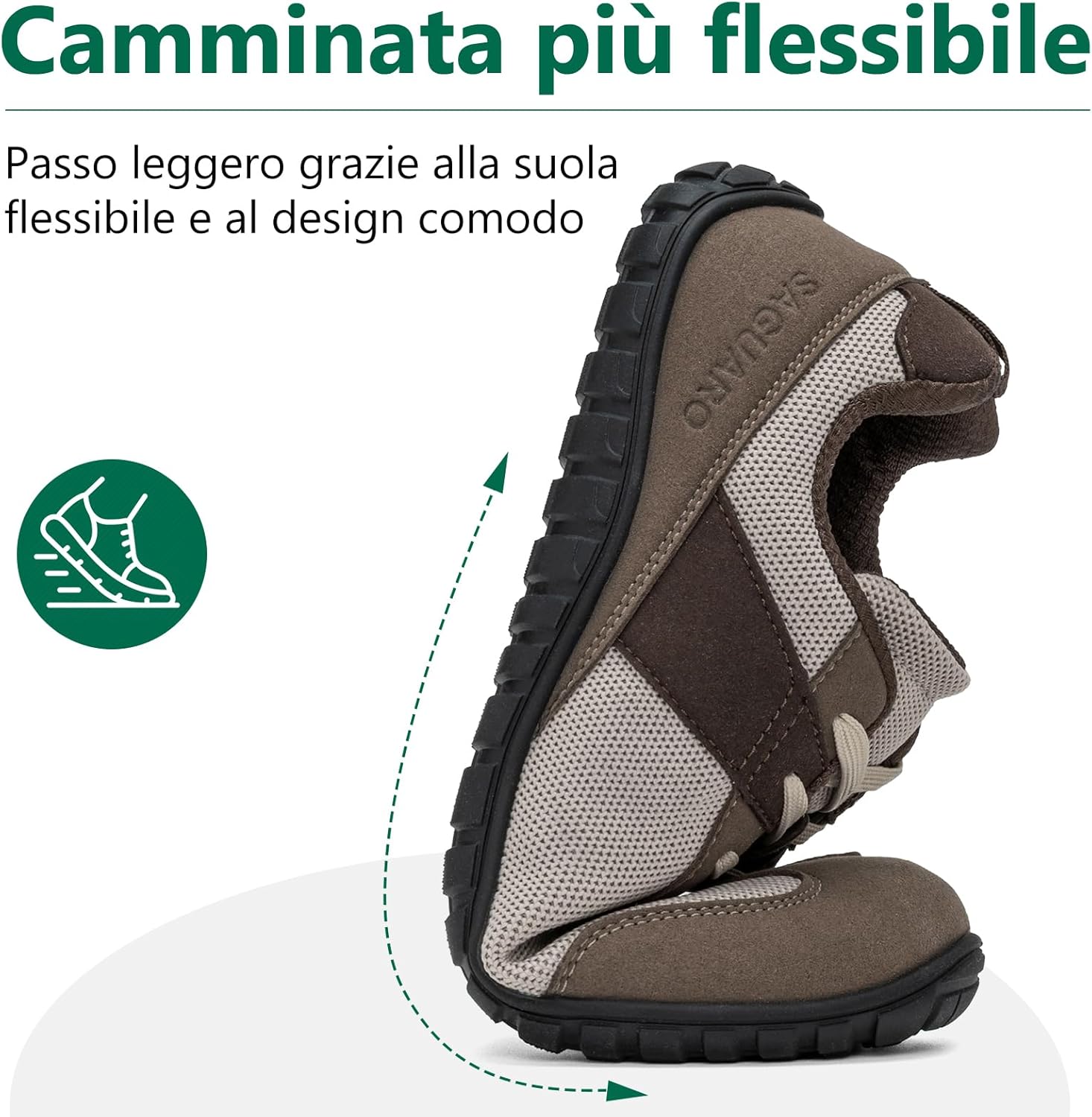 Thumbnail 6 de SAGUARO Scarpe Minimaliste Uomo: Sneaker barefoot con punta ampia e suola a Zero Drop