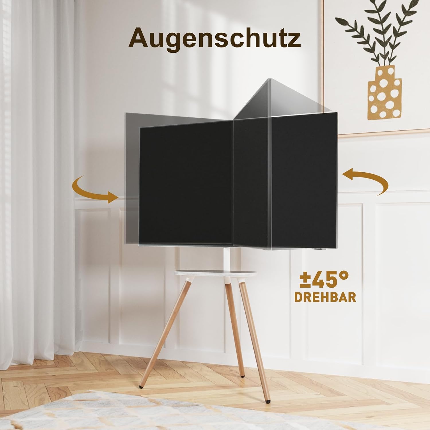 Detalle 2 de ECOTINY TV Staffelei 43–65 Zoll TV-Ständer