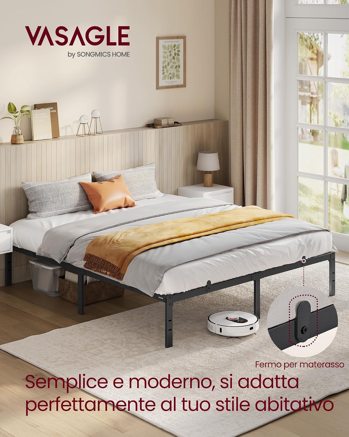 Thumbnail 6 de VASAGLE RMB135B01 Struttura Letto Matrimoniale