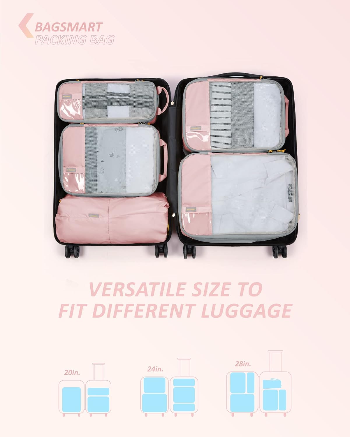 Detalle de BAGSMART compression packing cubes set of 6