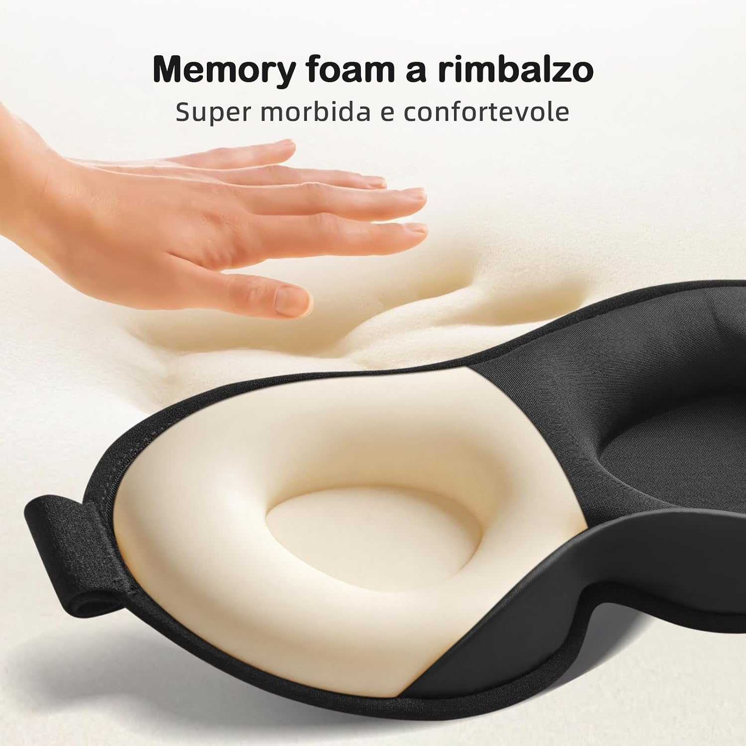 Thumbnail 6 de INNELO Mascherina per Dormire Ponderata Migliorata: comfort 3D, oscuramento totale e peso calibrato per sonno profondo