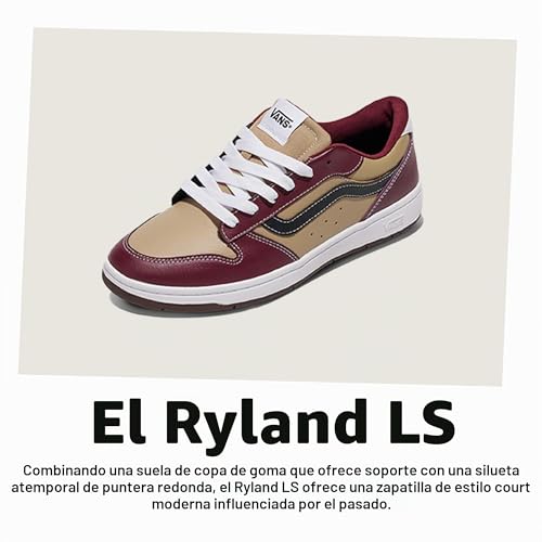 Thumbnail 6 de Vans Ryland LS para hombre – Zapatillas de suede y canvas en negro/blanco (44 EU)