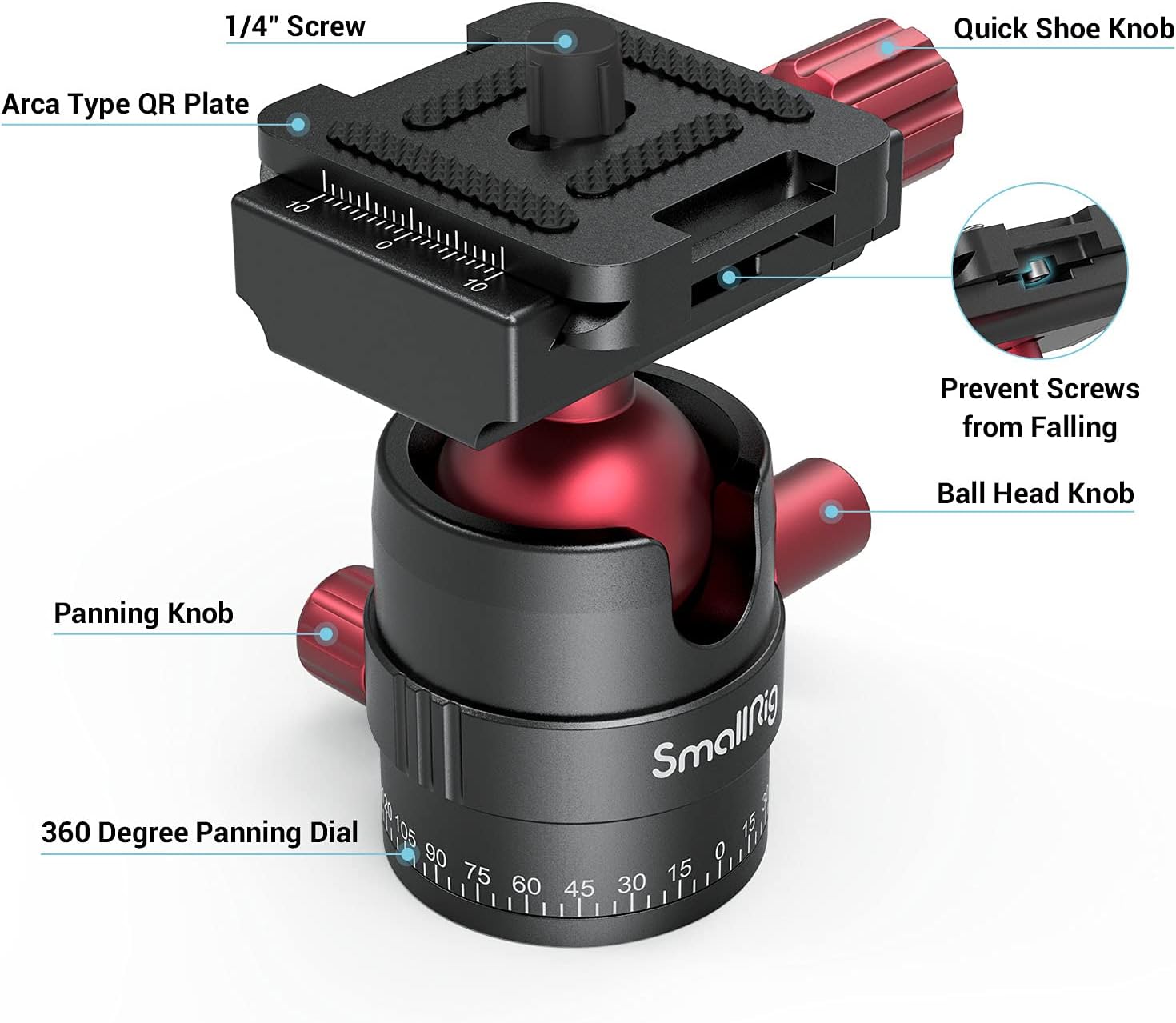Detalle de SMALLRIG 3034 Rotule panoramique 5 kg