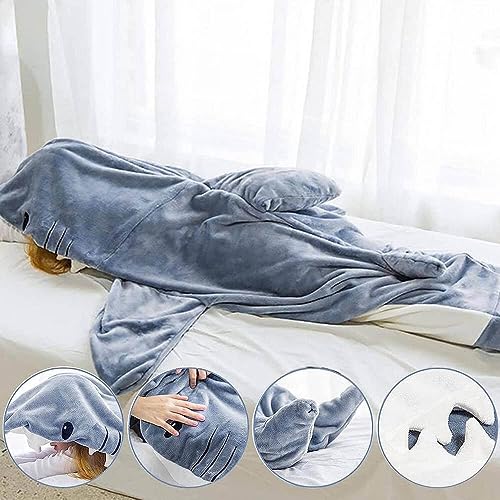 Thumbnail 6 de inkArts Shark Blanket Hoodie Onesie wearable shark sleeping bag