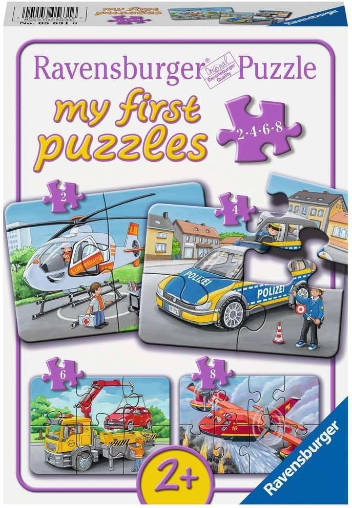 Detalle de Ravensburger 05631 Mijn hulpverleningsvoertuigen kinderpuzzel, 2 tot 8 stukjes