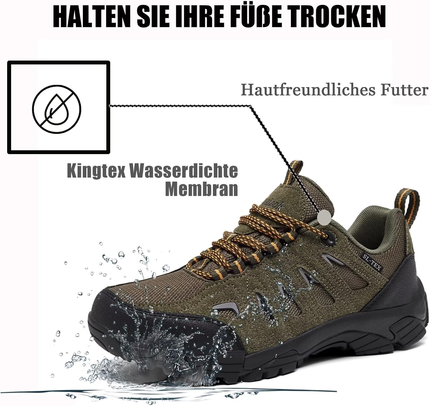 Detalle 1 de SHULOOK Herren Wanderschuhe mit SL-TEX
