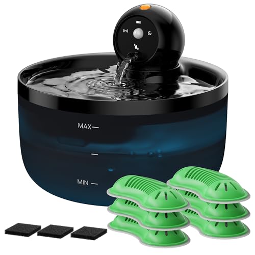 Detalle de GOOIFUN Fontaine à eau pour chat 2,6 L
