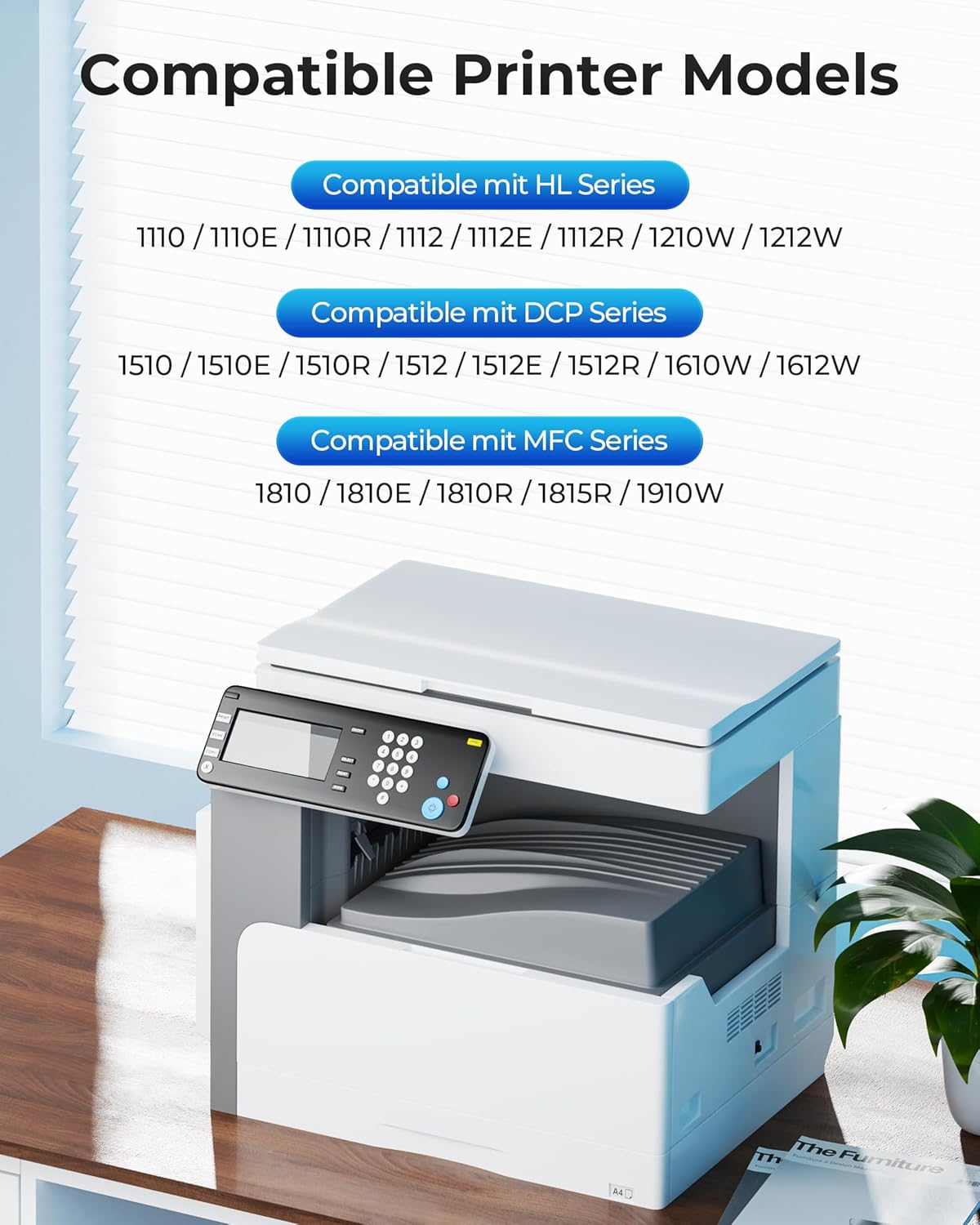 Detalle de ValueToner TN1050 (TN 1050) kompatibler Toner schwarz – 2er-Pack für Brother