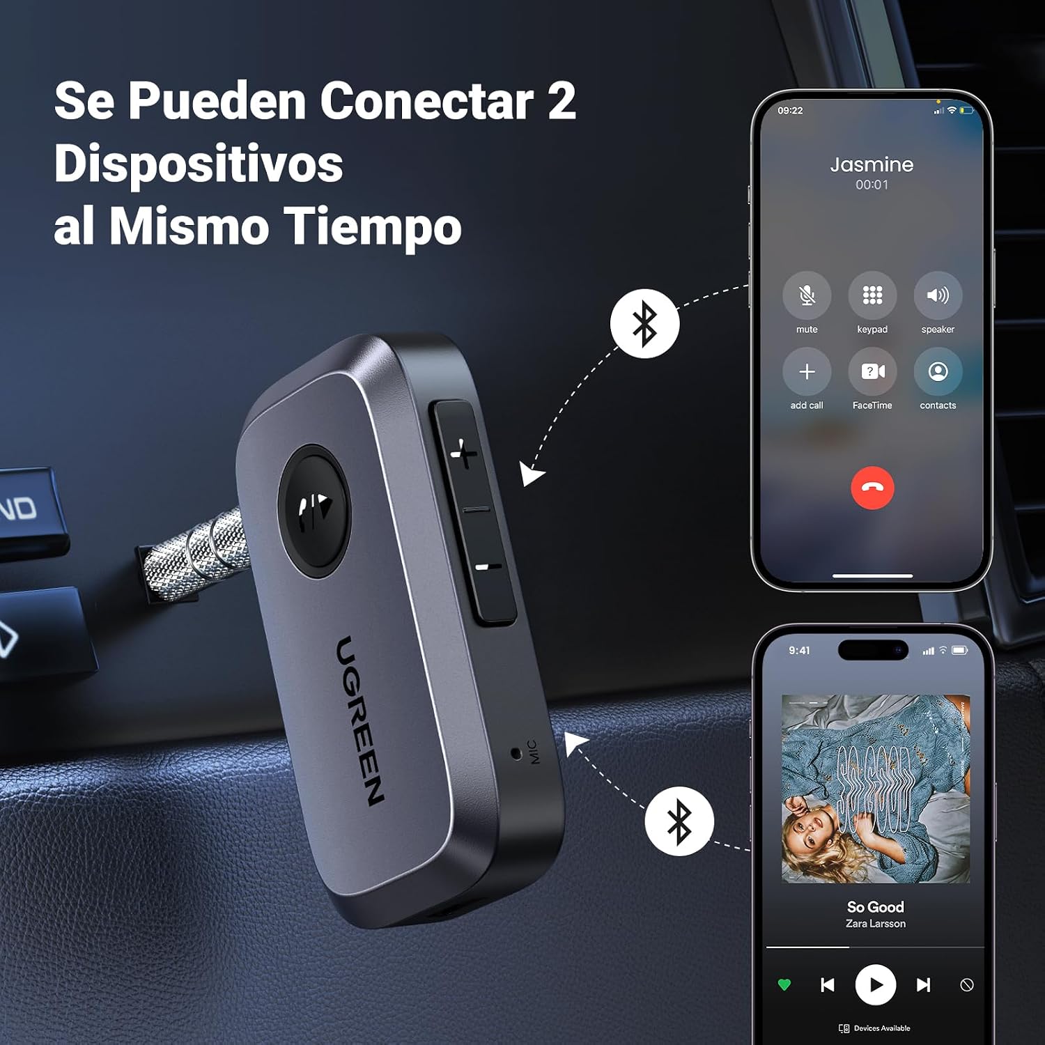 Thumbnail 5 de UGREEN Receptor Bluetooth 6.0 3.5mm