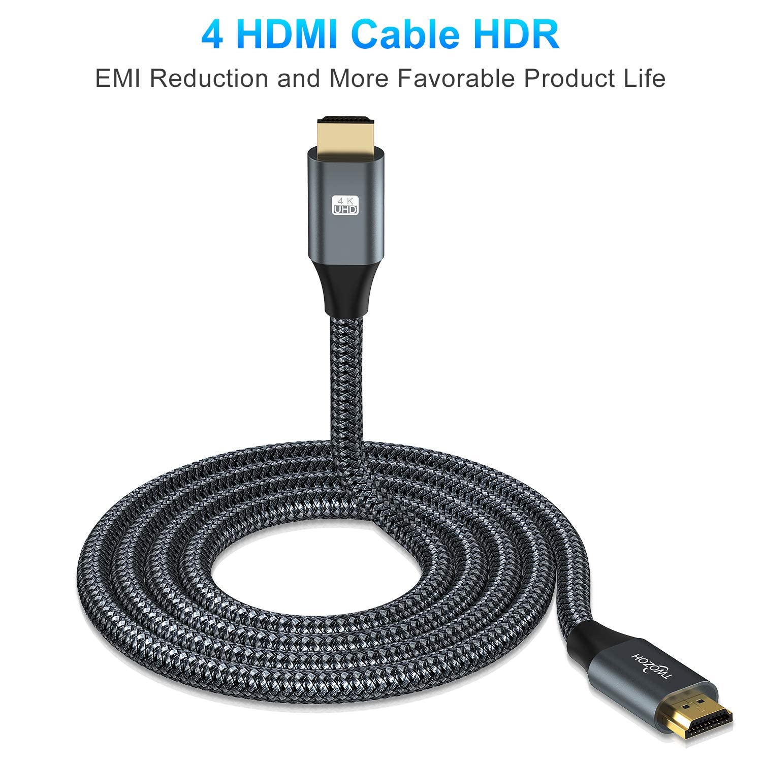 Thumbnail 1 de Twozoh 4K High Speed HDMI 2.0 Cable (10m) for PS5, Xbox, PC, Projector and HDTV