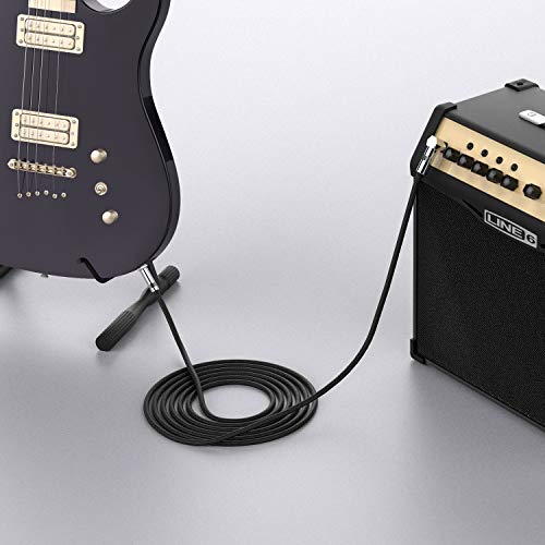 Thumbnail 6 de New Bee Guitar Cable 3m/10ft: 1/4 Inch Straight to Right Angle Lead for Electric Guitar, Bass & Pro Audio