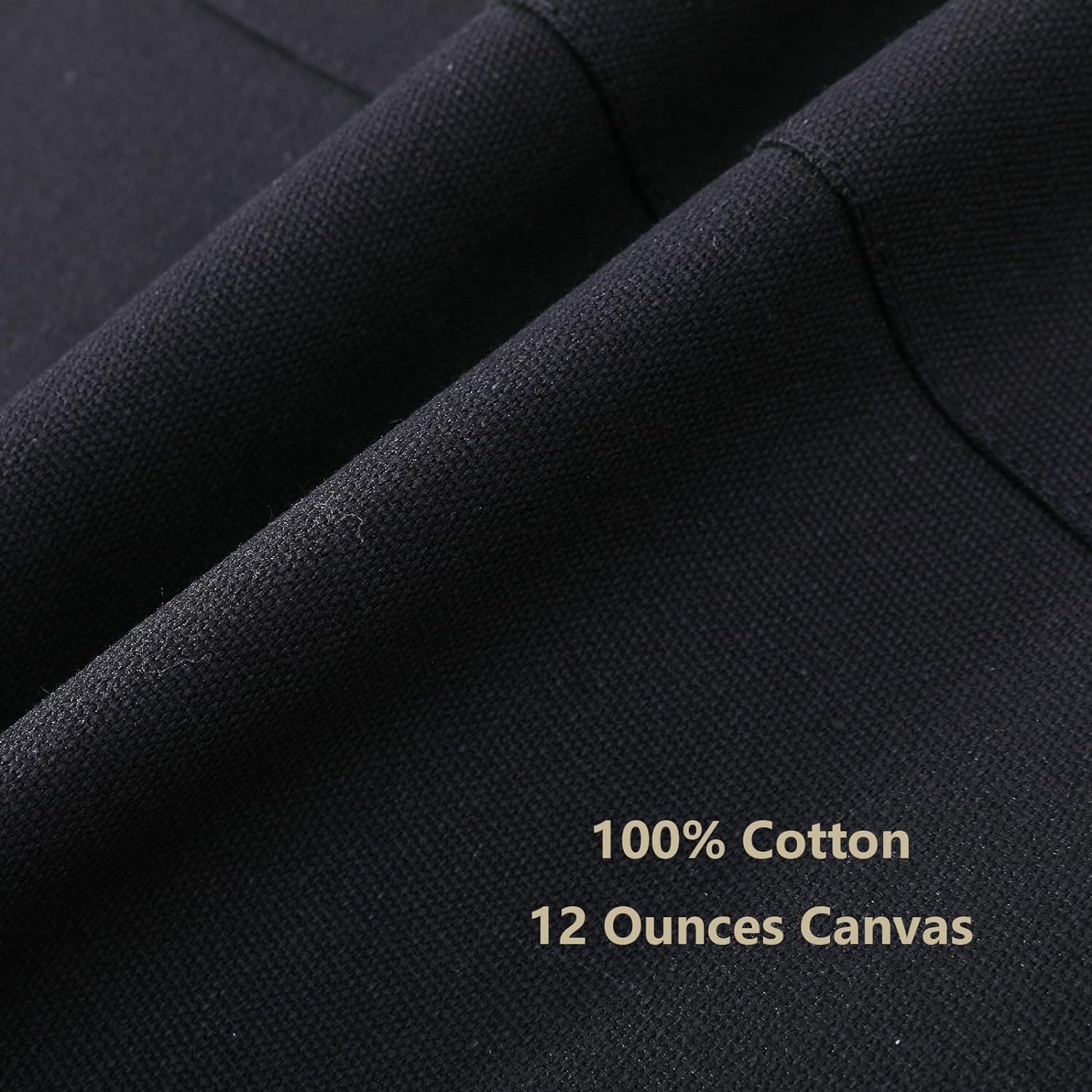 Thumbnail 4 de AFUN Chef Aprons for Women & Men with Oversized Pockets – 12 oz Cotton Canvas Cross Back, Water Repellent (Black)