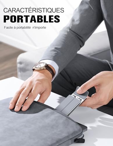 Detalle de Babacom Support Ordinateur Portable – Support PC Portable Réglable 5 Niveaux
