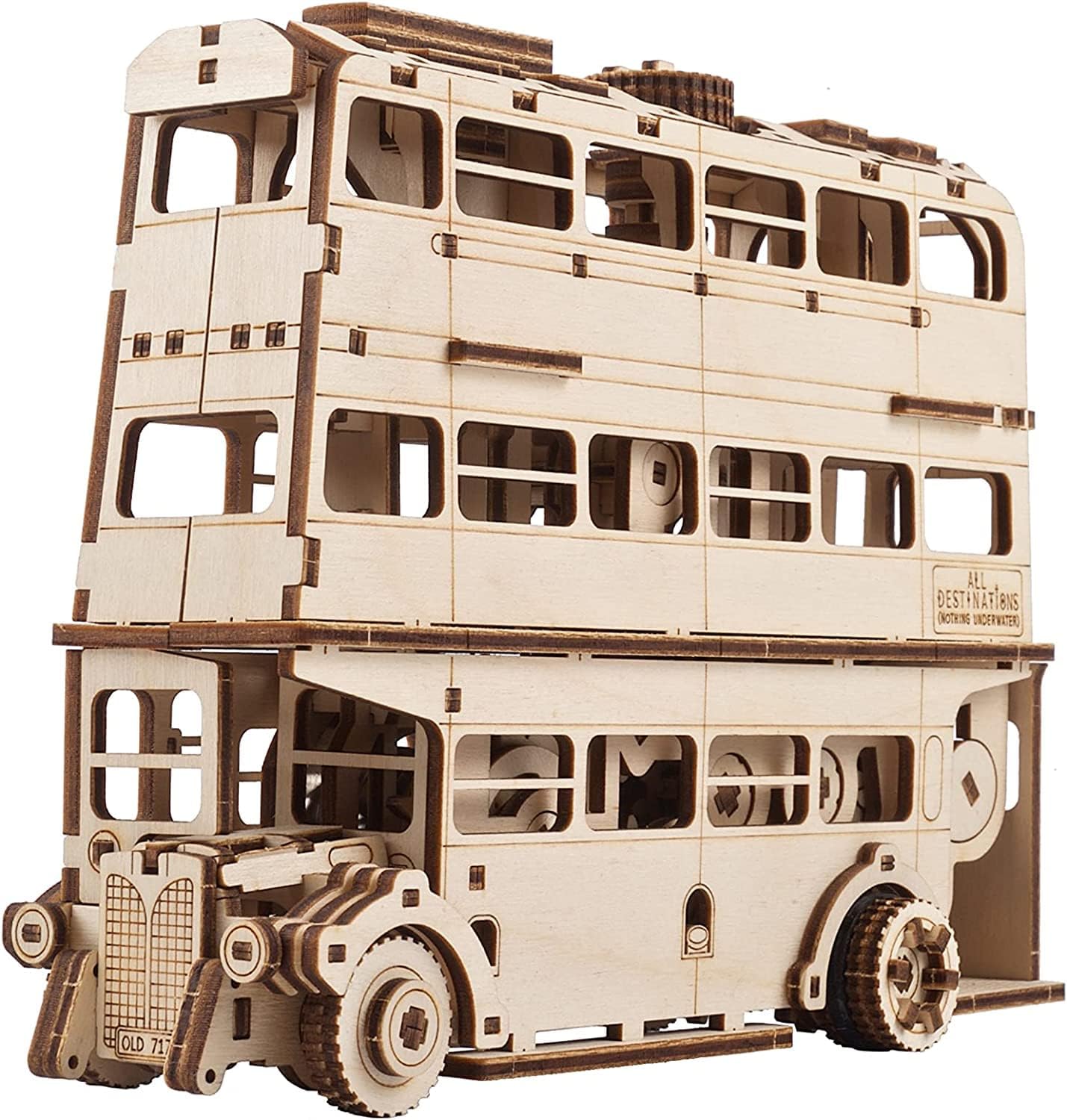 Detalle de UGEARS Harry Potter Knight Bus – Maquette mécanique en bois à assembler