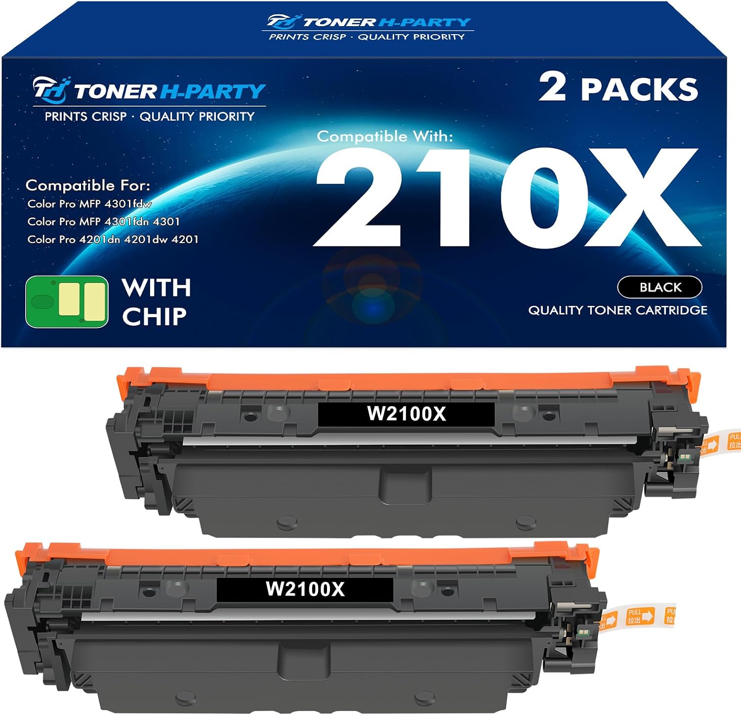 Detalle de H-Party Black Toner Cartridges W2100X