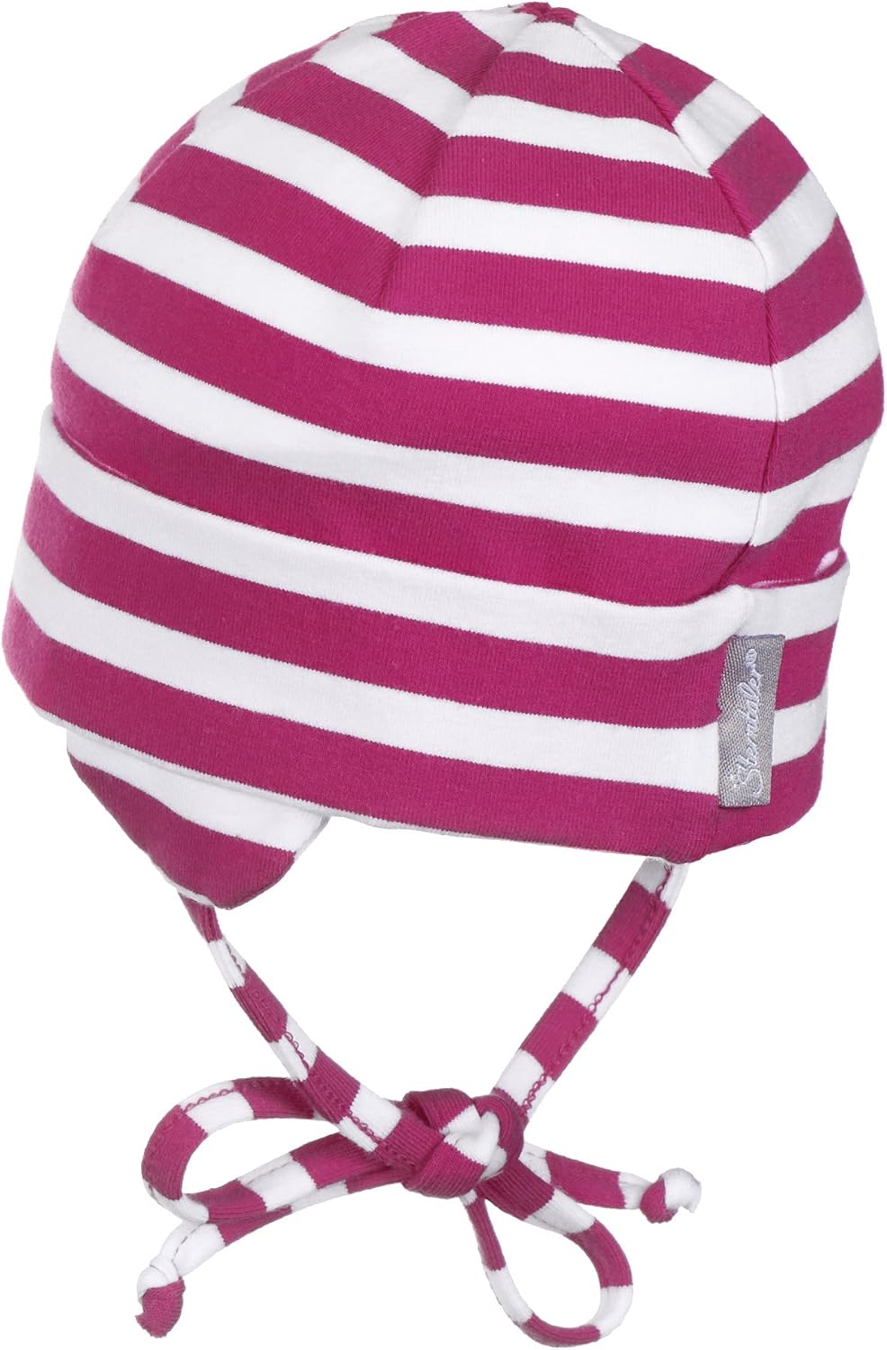Detalle 2 de Sterntaler Baby - Mädchen Hut Magenta, Größe 45 – UV-Schutz 50+, Bindebänder