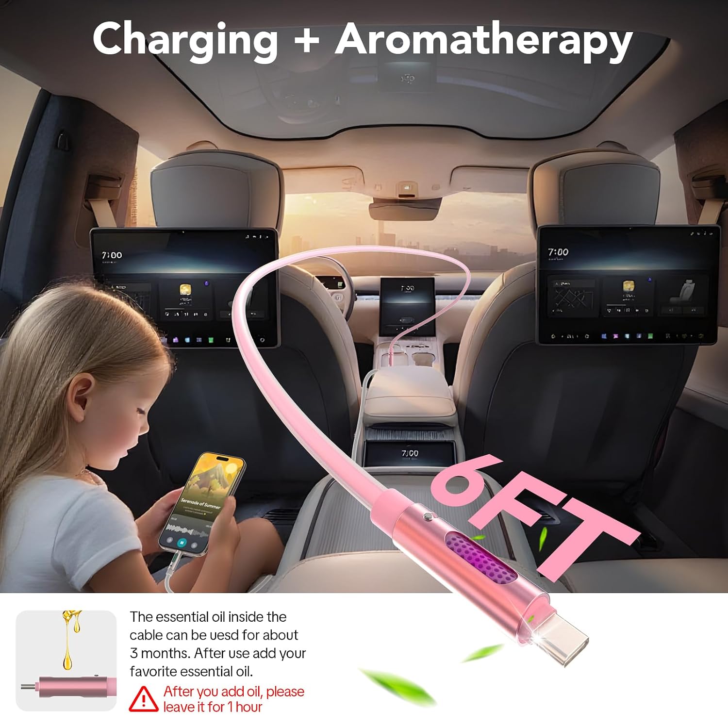 Thumbnail 3 de MFish 240W USB-C to USB-C Cable (PD 3.1 EPR) – 6FT Pink