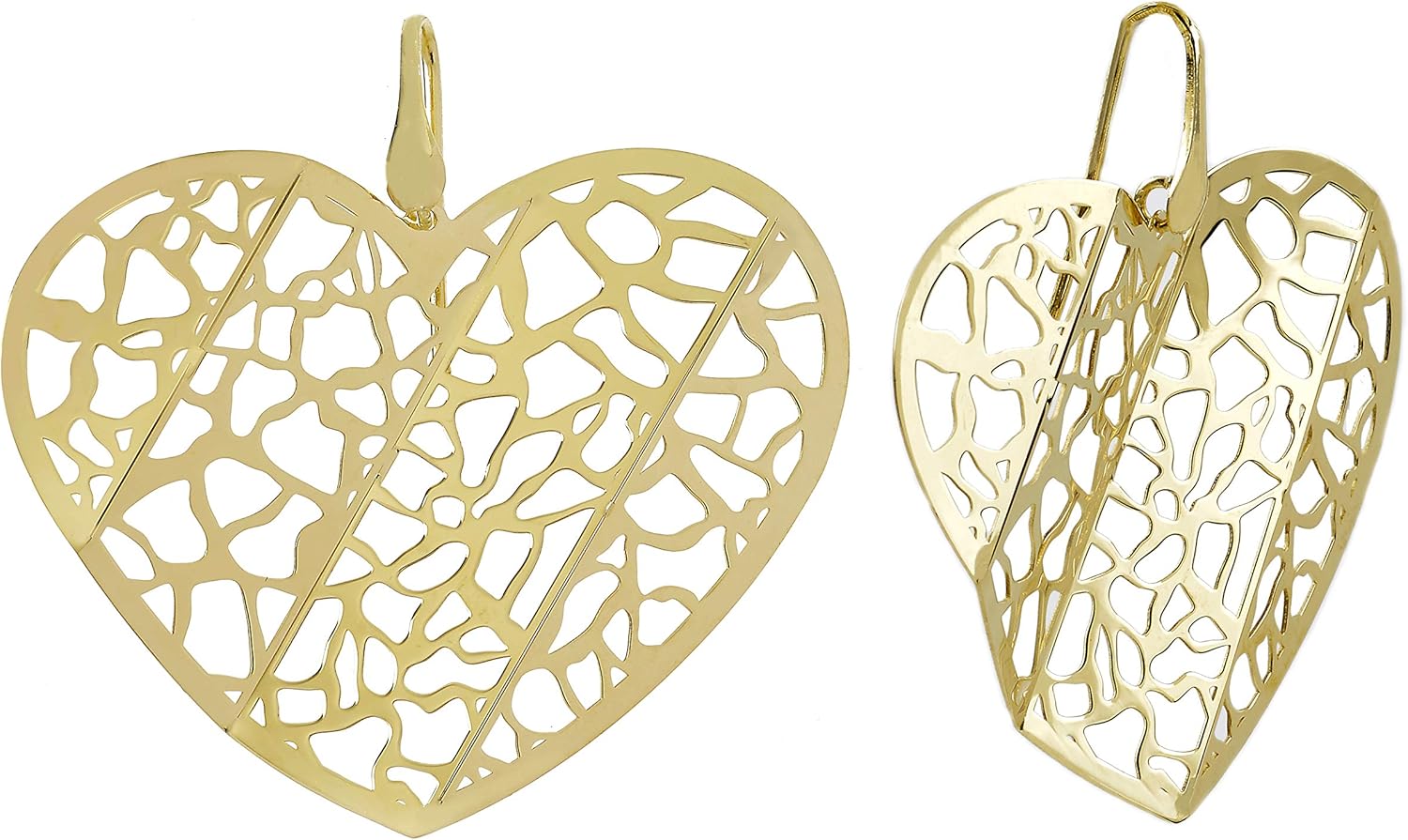 Detalle de Orecchini origami in argento 925 placcati oro 18K – 10:10, stile italiano