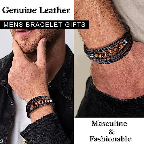 Detalle de Bracelet Pierre Homme en cuir noir - Gkmamrg, 22,5 cm