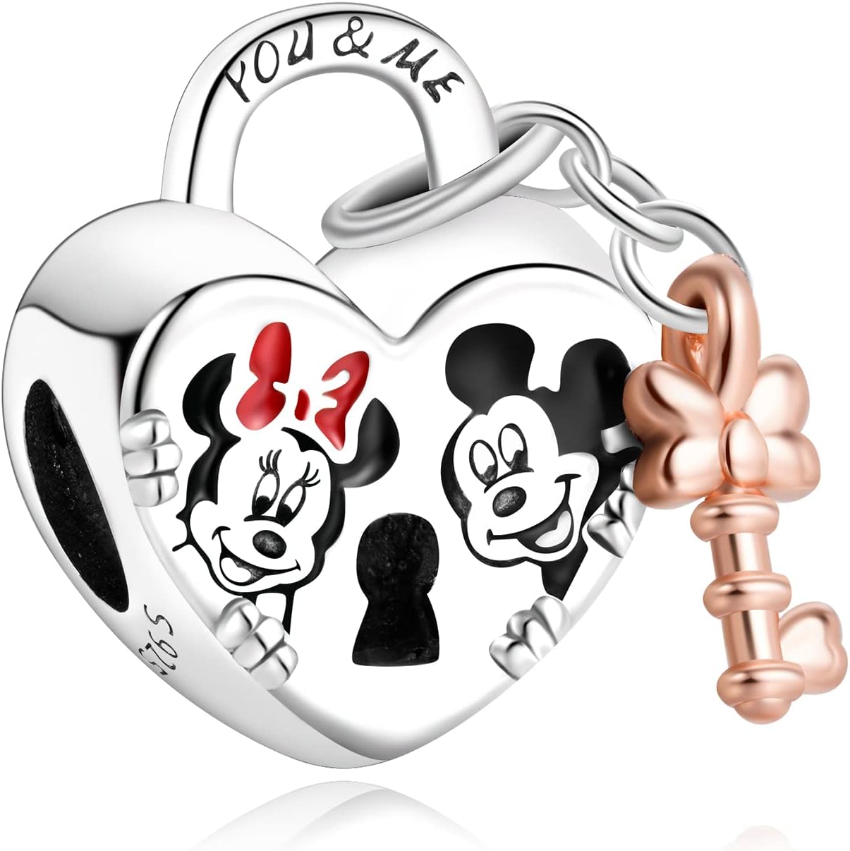 Thumbnail 6 de Doyafer 925 Silber Charms Damen-Set aus Sterling Silber mit Zirkonia – Cartoon Liebe Tiere, für Pandora-Armband & Kette