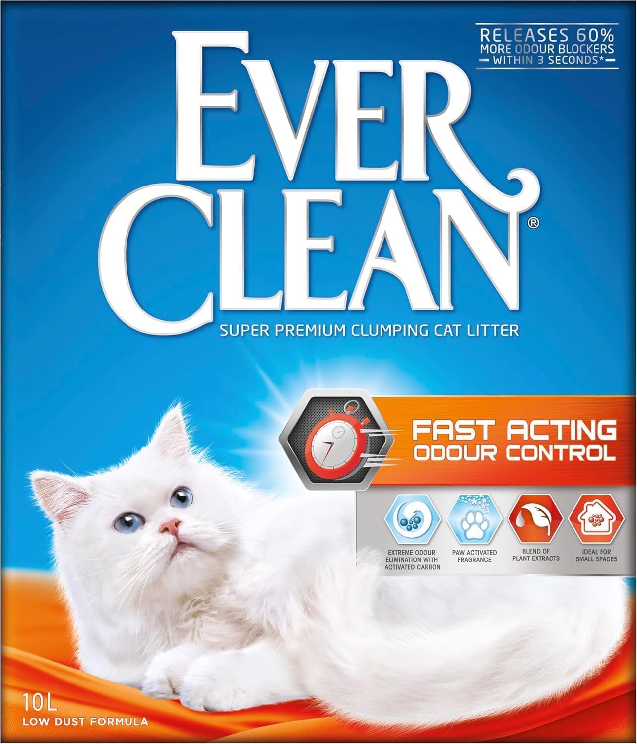 Detalle de Ever Clean Fast Acting Odour Control, zbrylający żwirek dla kota 10 l
